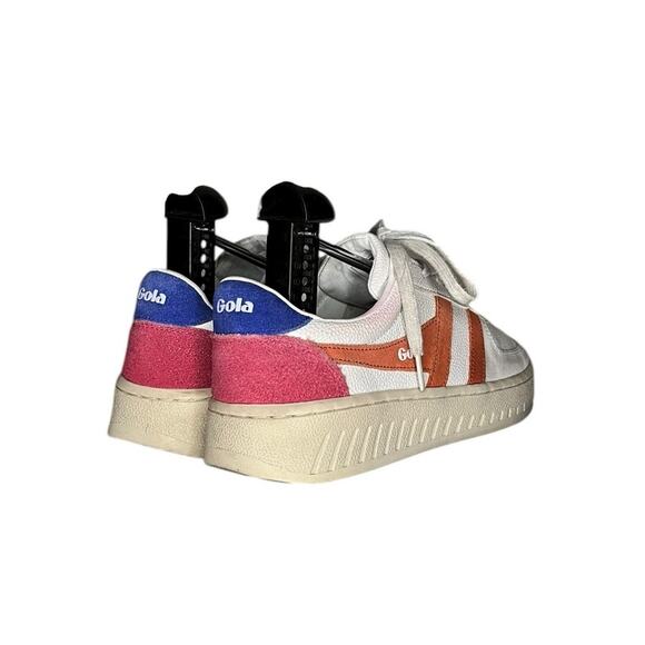 Womens Gola Classics Grandslam Trident Sneakers Size 6.5 Tan Red - Picture 4 of 6